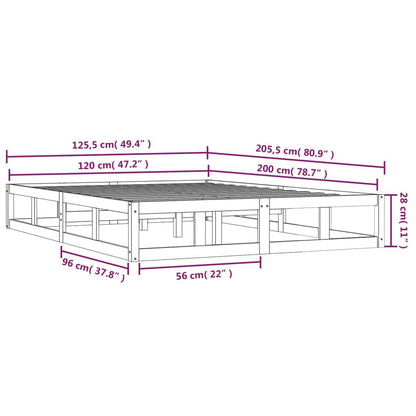 Giroletto 120x200 cm in Legno Massello - homemem39