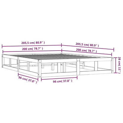 Giroletto 200x200 cm in Legno Massello - homemem39