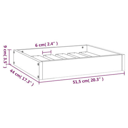 Cuccia per Cani Grigia 51,5x44x9 cm in Legno Massello di Pino - homemem39