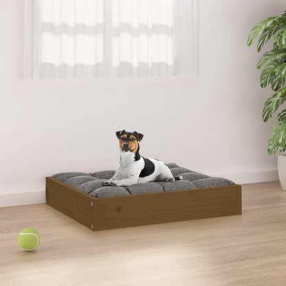 Cuccia per Cani Miele 51,5x44x9 cm in Legno Massello di Pino - homemem39