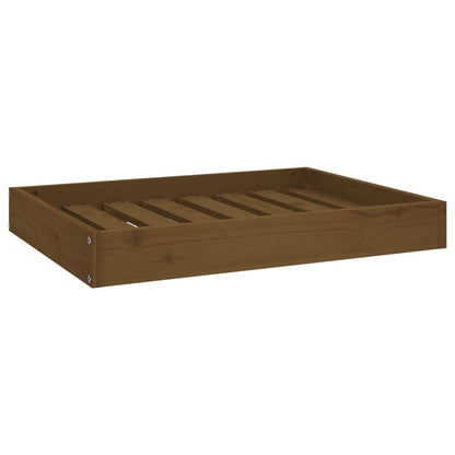 Cuccia per Cani Miele 71,5x54x9 cm in Legno Massello di Pino - homemem39