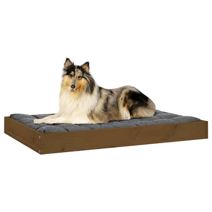 Cuccia per Cani Miele 91,5x64x9 cm in Legno Massello di Pino - homemem39