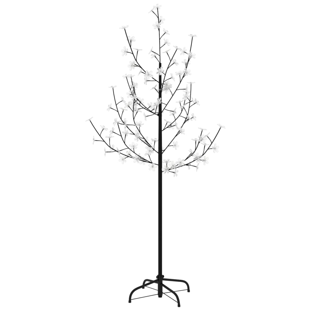 Albero di Ciliegio con 84 LED Bianco Caldo 120 cm - homemem39