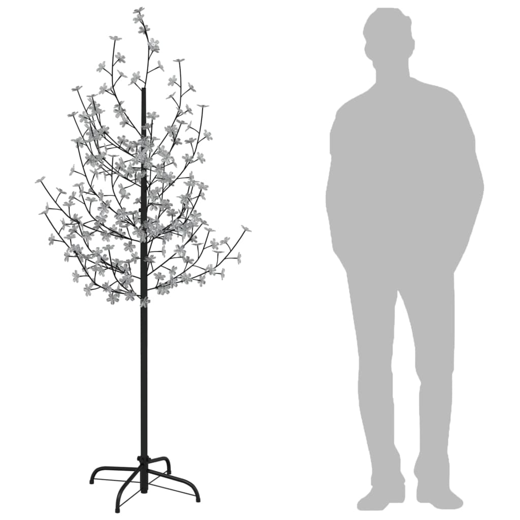 Albero di Ciliegio con 200 LED Bianco Caldo 180 cm - homemem39