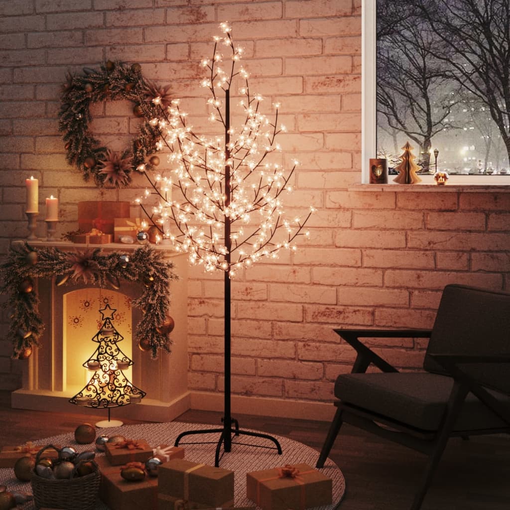 Albero di Ciliegio con 200 LED Bianco Caldo 180 cm - homemem39