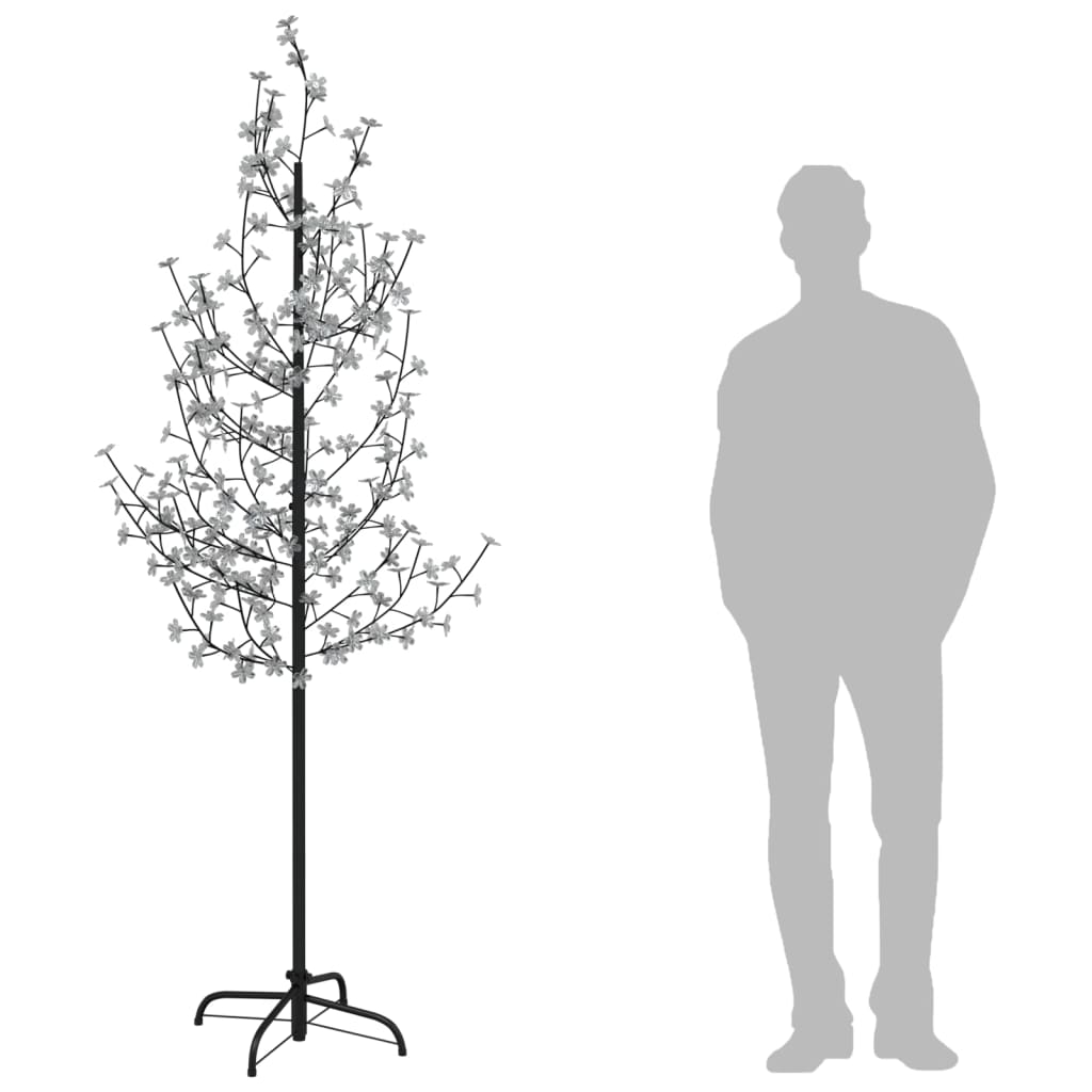 Albero di Ciliegio con 220 LED Bianco Caldo 220 cm - homemem39