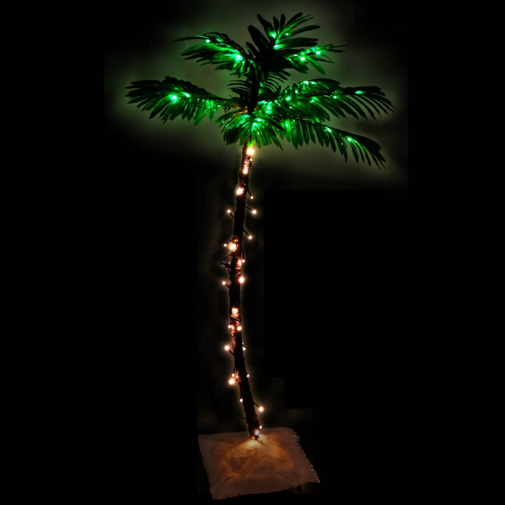 Palma con LED Bianco Caldo 72 LED 120 cm - homemem39