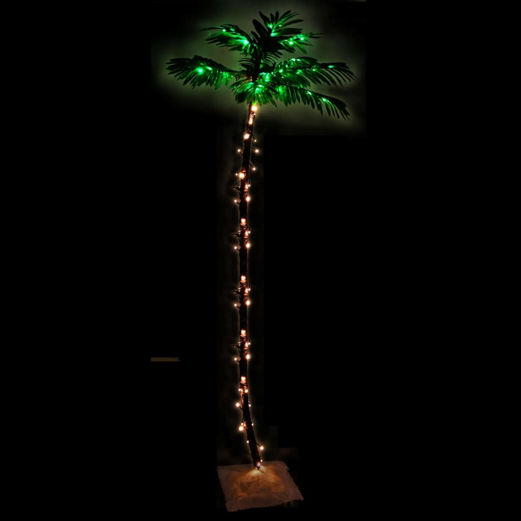 Palma con LED Bianco Caldo 136 LED 220 cm - homemem39