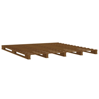 Giroletto Miele 150x200 cm Legno Massello di Pino 5FT King Size - homemem39