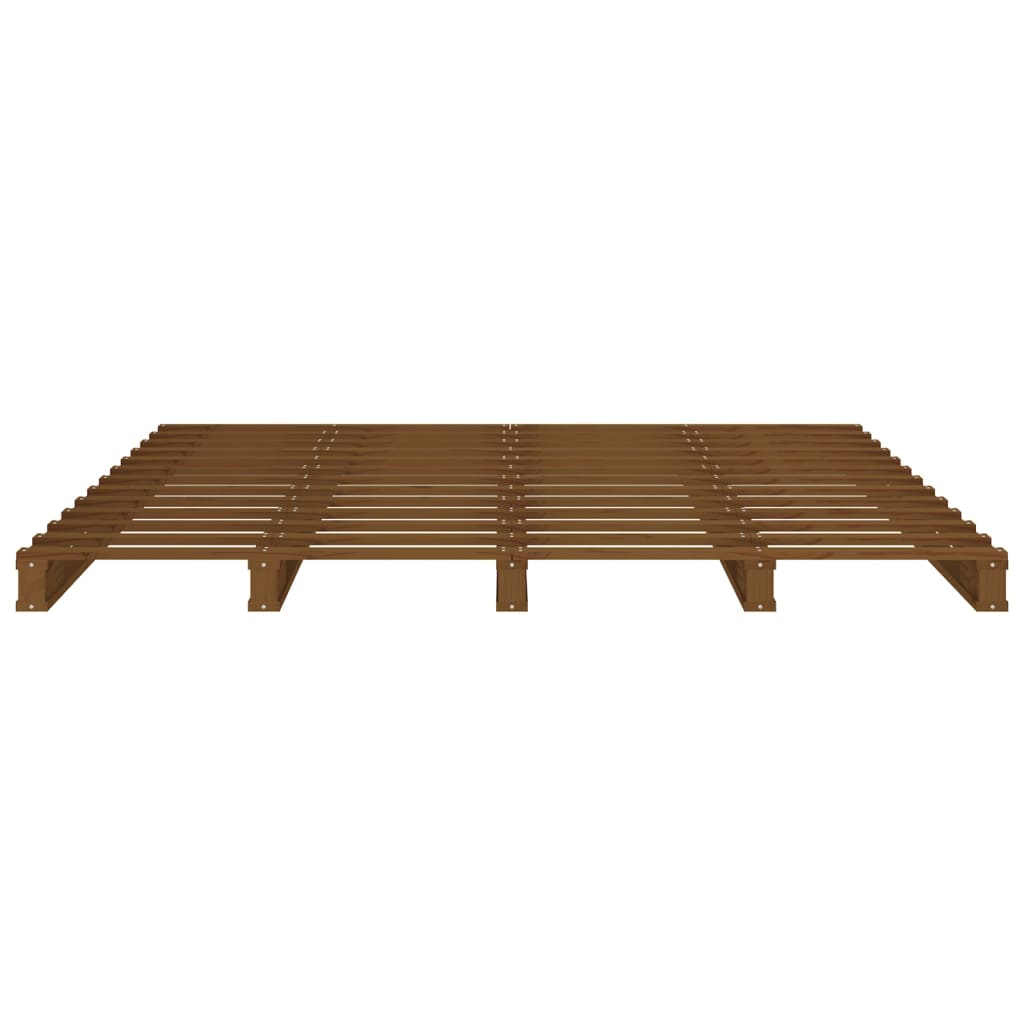 Giroletto Miele 150x200 cm Legno Massello di Pino 5FT King Size - homemem39