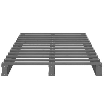 Letto a Pallet Grigio 75x190 cm Massello Pino 2FT6 Small Single - homemem39