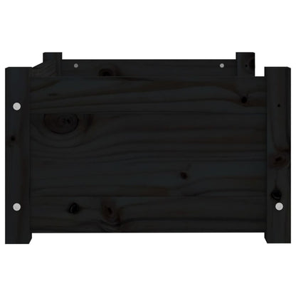 Cuccia per Cani Nera 55,5x45,5x28cm in Legno Massello di Pino - homemem39