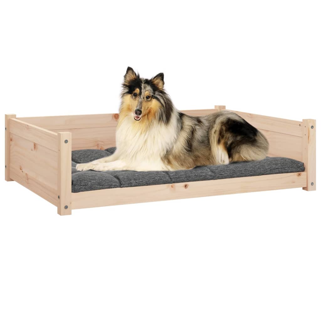 Cuccia per Cani 95,5x65,5x28 cm in Legno Massello di Pino - homemem39