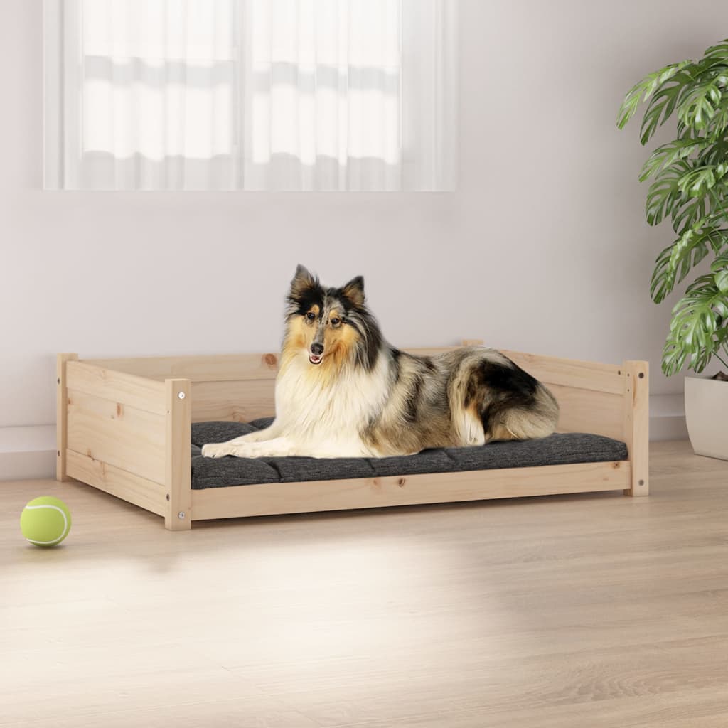 Cuccia per Cani 95,5x65,5x28 cm in Legno Massello di Pino - homemem39