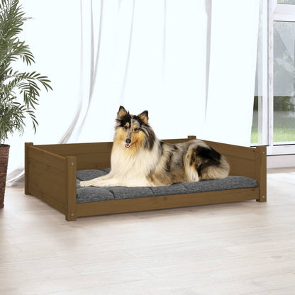 Cuccia per Cani Miele 95,5x65,5x28cm in Legno Massello di Pino - homemem39