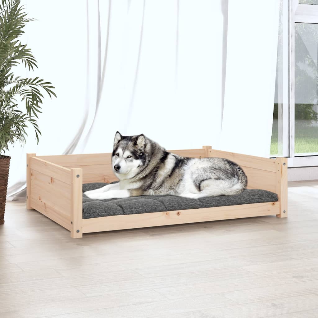 Cuccia per Cani 105,5x75,5x28 cm in Legno Massello di Pino - homemem39