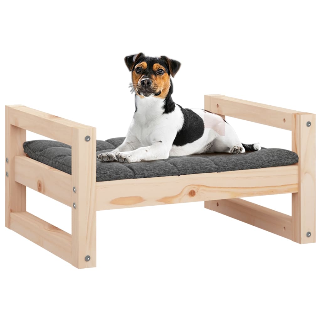 Cuccia per Cani 55,5x45,5x28 cm in Legno Massello di Pino - homemem39