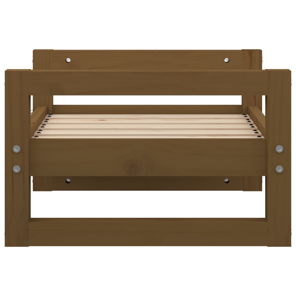 Cuccia per Cani Miele 55,5x45,5x28 cm Legno Massello di Pino - homemem39