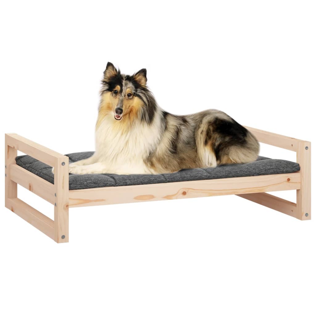 Cuccia per Cani 95,5x65,5x28 cm in Legno Massello di Pino - homemem39