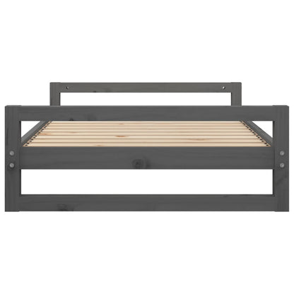 Cuccia per Cani Grigia 105,5x75,5x28 cm Legno Massello di Pino - homemem39