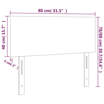 Testiera Nera 80x5x78/88 cm in Tessuto - homemem39