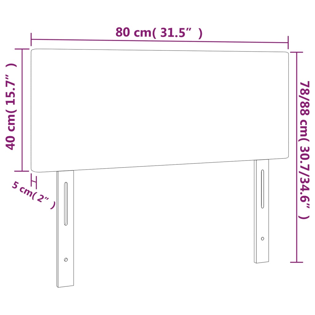 Testiera Tortora 80x5x78/88 cm in Tessuto - homemem39