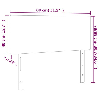 Testiera Tortora 80x5x78/88 cm in Tessuto - homemem39