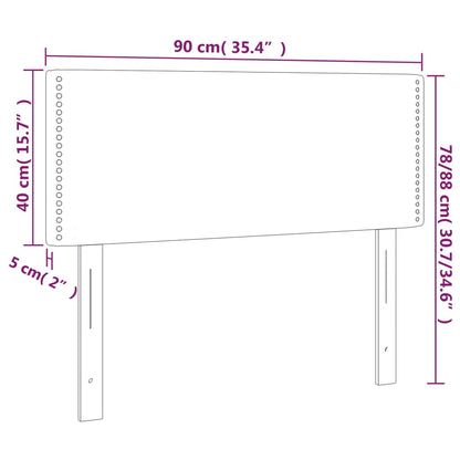 Testiera Marrone 90x5x78/88 cm in Similpelle - homemem39