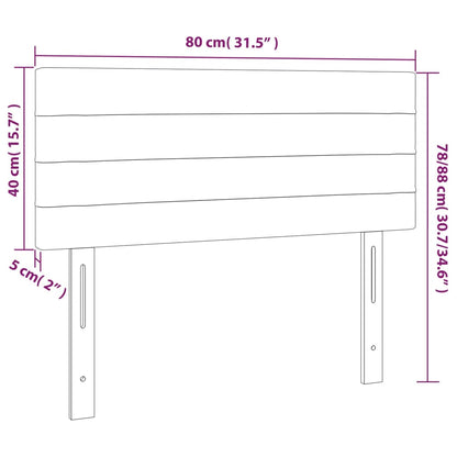 Testiera Grigio Chiaro 80x5x78/88 cm in Tessuto - homemem39