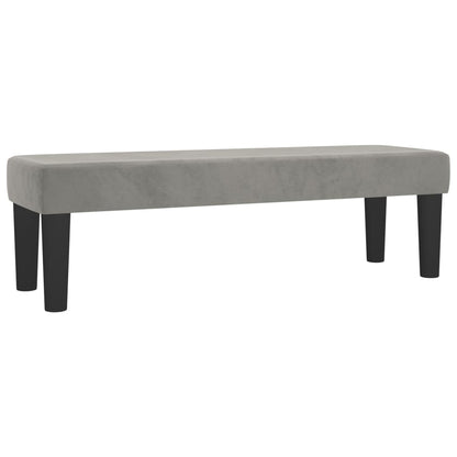 Panca Grigio Chiaro 100x30x30 cm in Velluto - homemem39