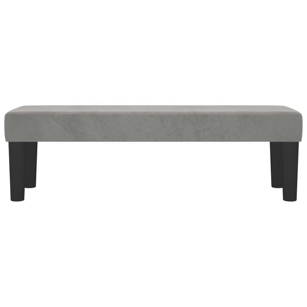 Panca Grigio Chiaro 100x30x30 cm in Velluto - homemem39