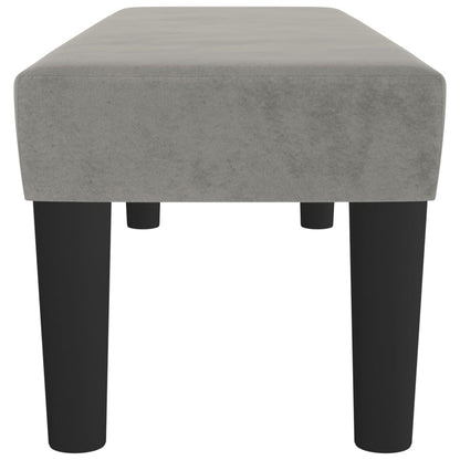 Panca Grigio Chiaro 100x30x30 cm in Velluto - homemem39