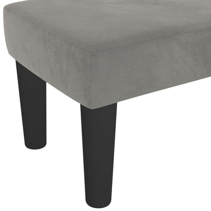 Panca Grigio Chiaro 100x30x30 cm in Velluto - homemem39