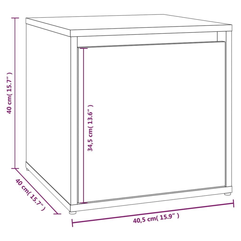 Set di Mobili da Corridoio Rovere Fumo in Legno Multistrato - homemem39