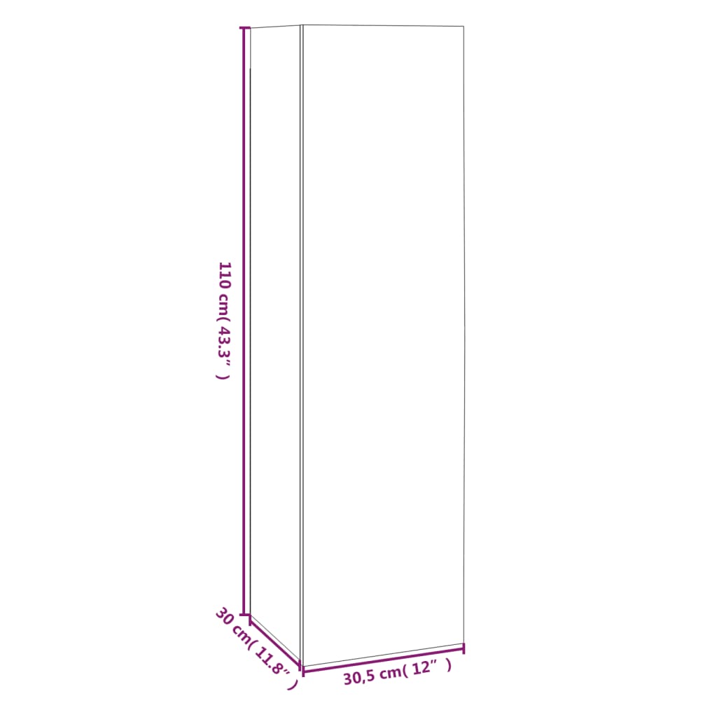 Mobili TV 4 pz Grigio Sonoma 30,5x30x110cm in Legno Multistrato - homemem39