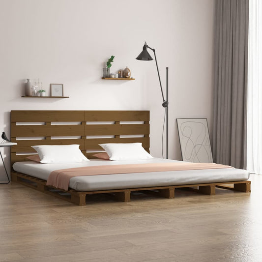 Giroletto Miele 150x200 cm Legno Massello di Pino 5FT King Size - homemem39