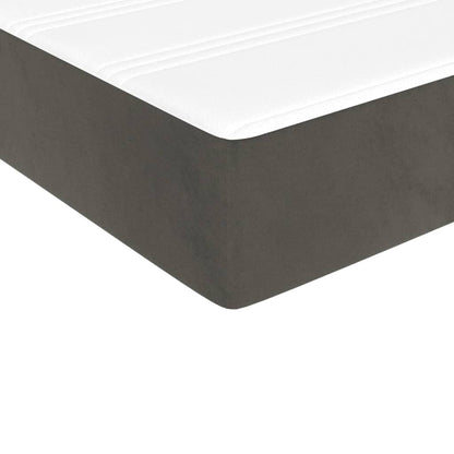 Materasso a Molle Grigio Scuro 80x200x20 cm in Velluto - homemem39