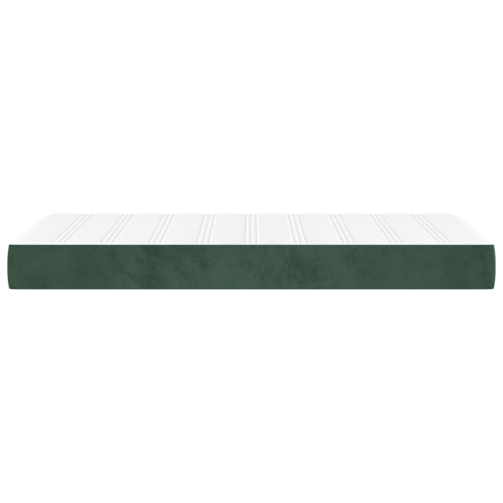 Materasso a Molle Verde Scuro 90x190x20 cm in Velluto - homemem39