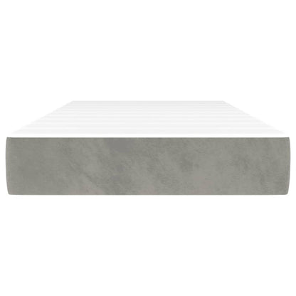 Materasso a Molle Grigio Chiaro 90x200x20 cm in Velluto - homemem39