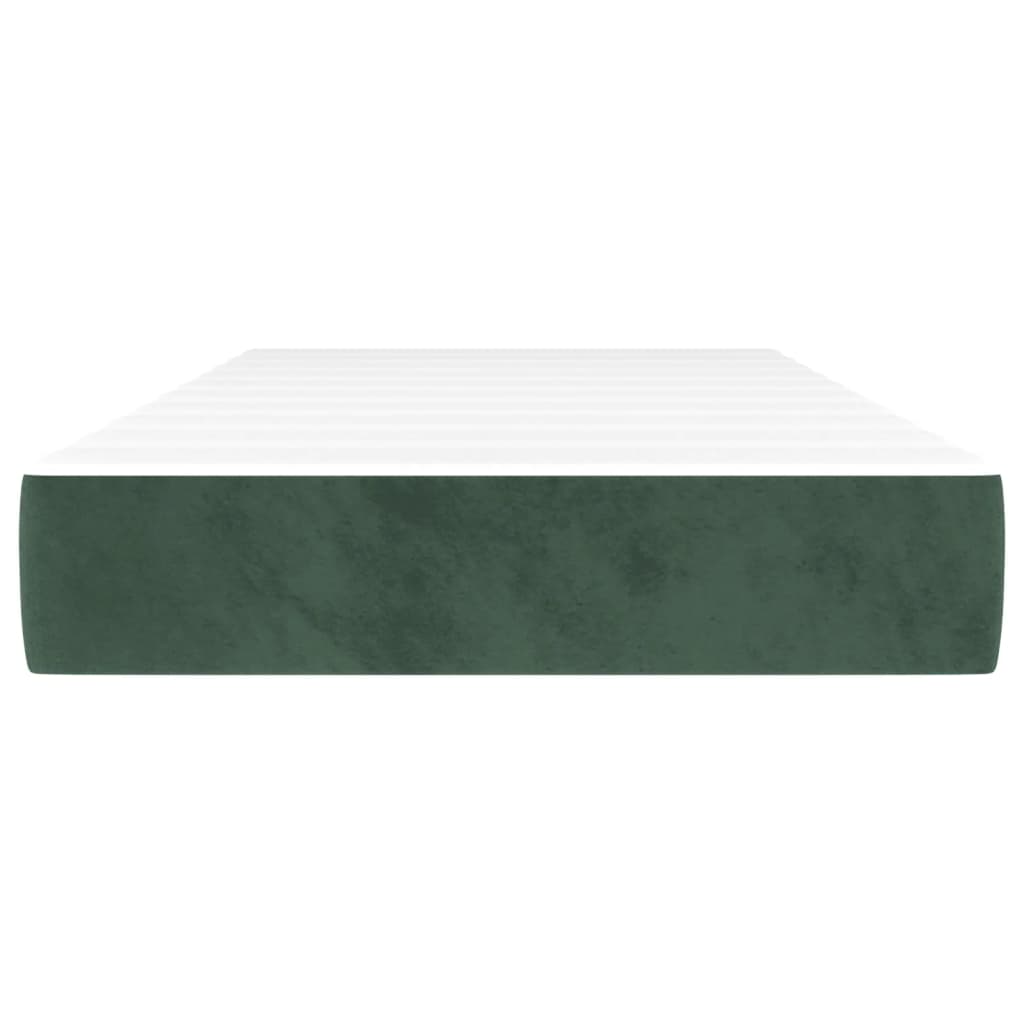 Materasso a Molle Verde Scuro 90x200x20 cm in Velluto - homemem39