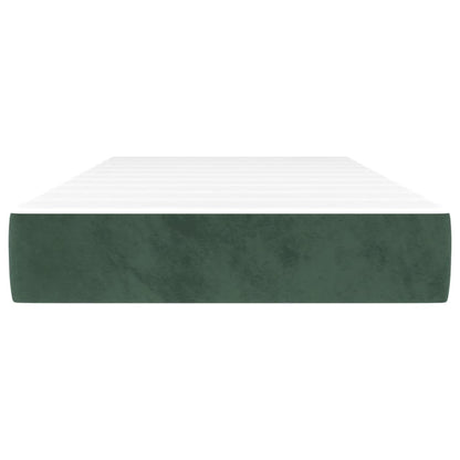 Materasso a Molle Verde Scuro 90x200x20 cm in Velluto - homemem39