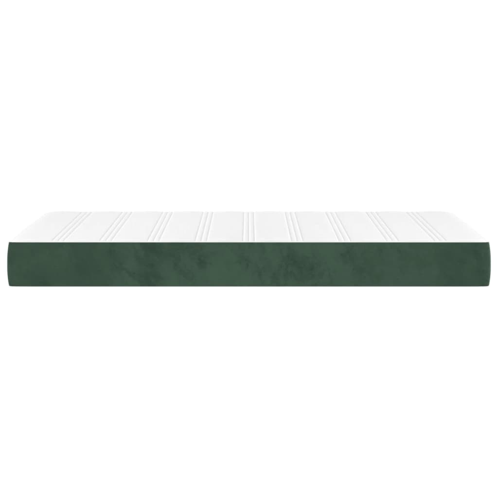 Materasso a Molle Verde Scuro 90x200x20 cm in Velluto - homemem39