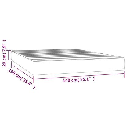 Materasso a Molle Bianco 140x190x20 cm in Similpelle - homemem39