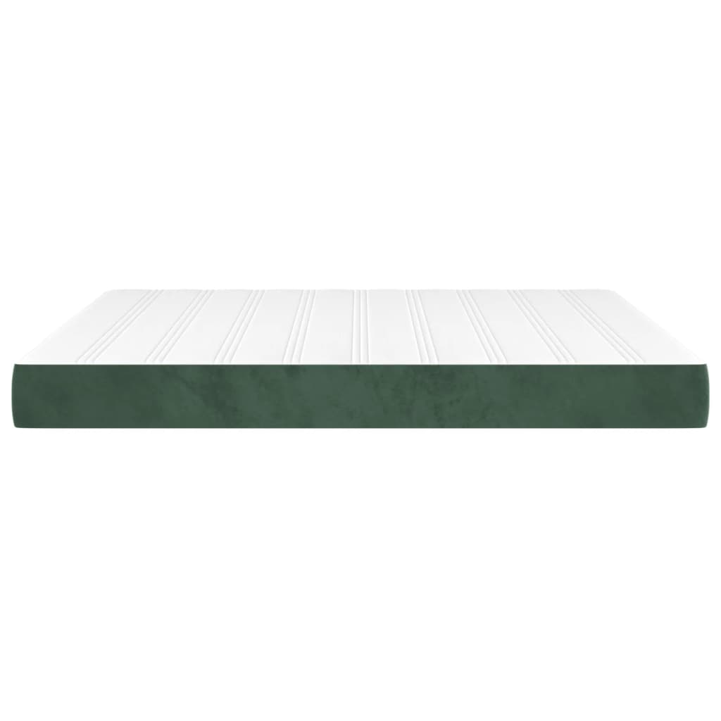 Materasso a Molle Verde Scuro 160x200x20 cm in Velluto - homemem39