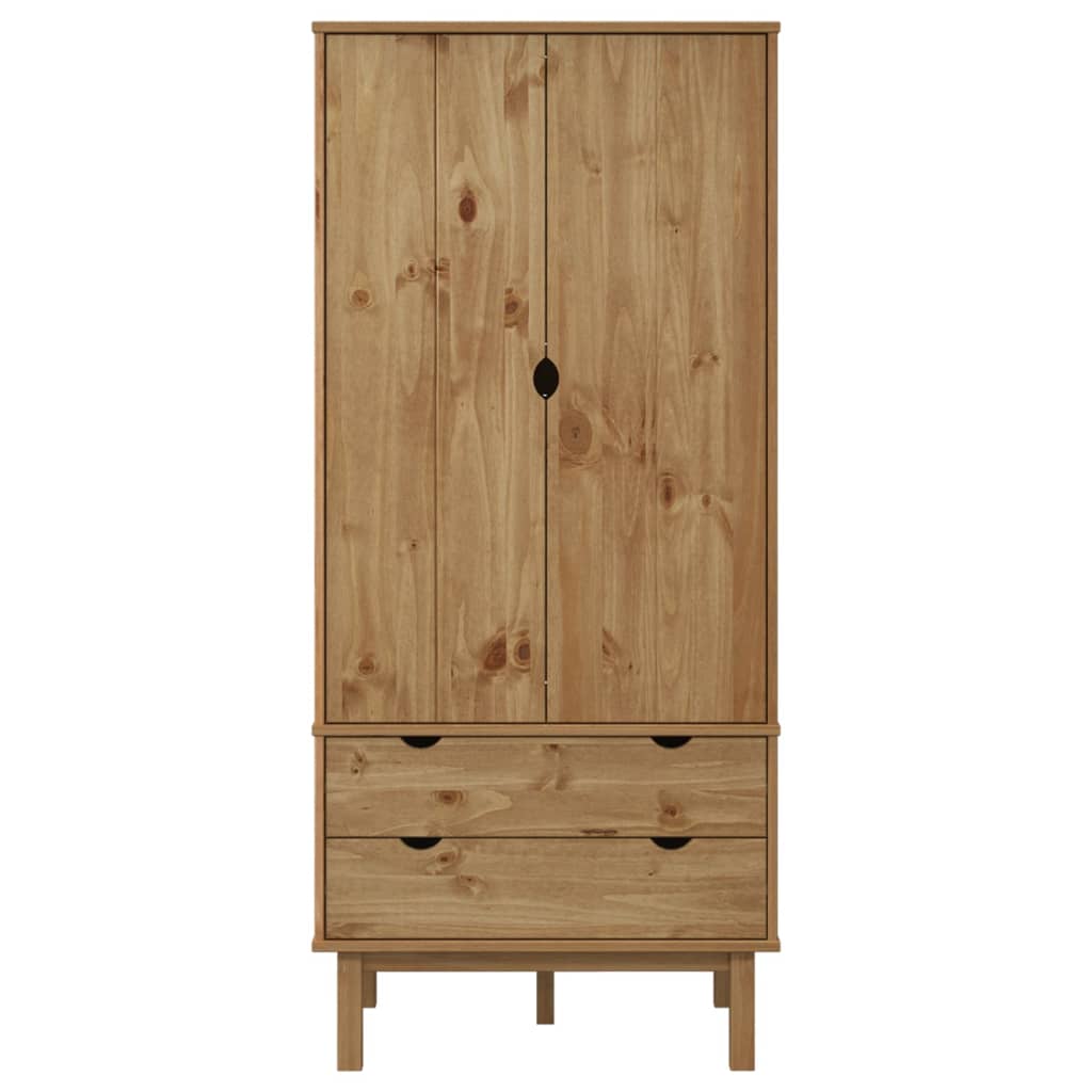 Armadio OTTA 76,5x53x172 cm in Legno Massello di Pino - homemem39