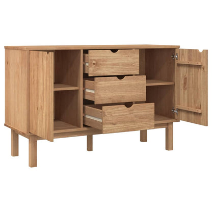 Credenza OTTA 113,5x43x73 cm in Legno Massello di Pino - homemem39