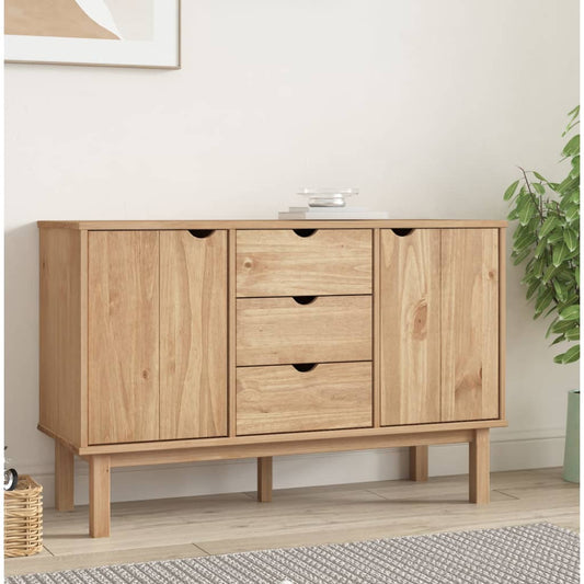 Credenza OTTA 113,5x43x73 cm in Legno Massello di Pino - homemem39