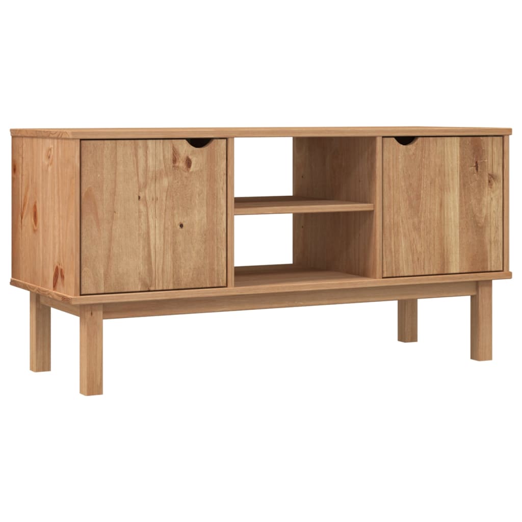 Mobile TV OTTA 113,5x43x57 cm in Legno Massello di Pino - homemem39