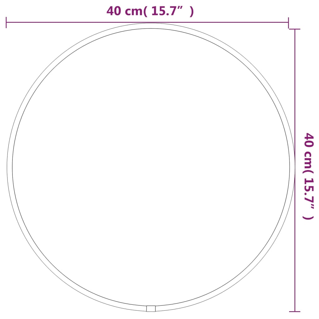 Specchio da Parete Argento Ø 40 cm Rotondo - homemem39