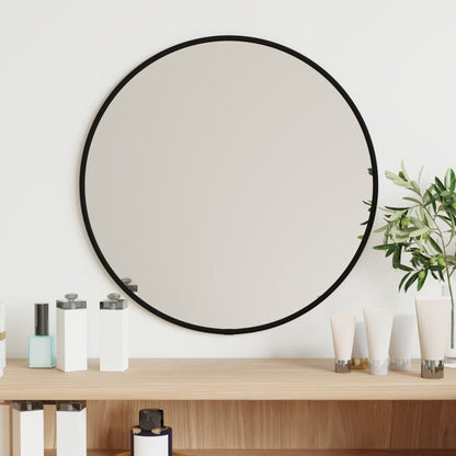 Specchio da Parete Nero Ø 40 cm Rotondo - homemem39